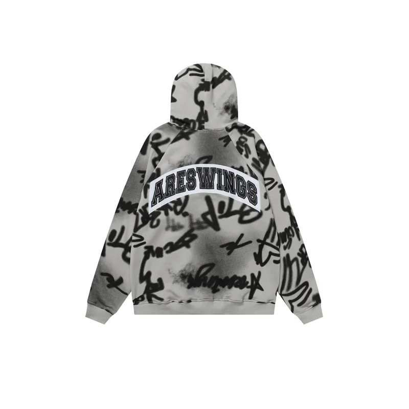 Tie Dye Hooded Embroidered Versatile Sweatshirt-5