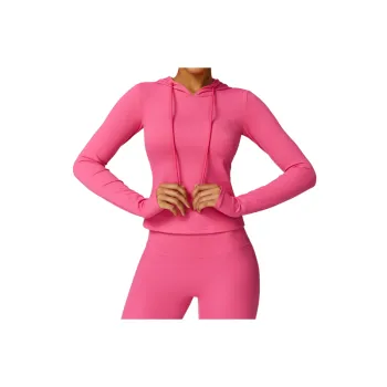 Casual Long Sleeve Nylon Spandex Cloud Like Fabric Fitness Clothing Women