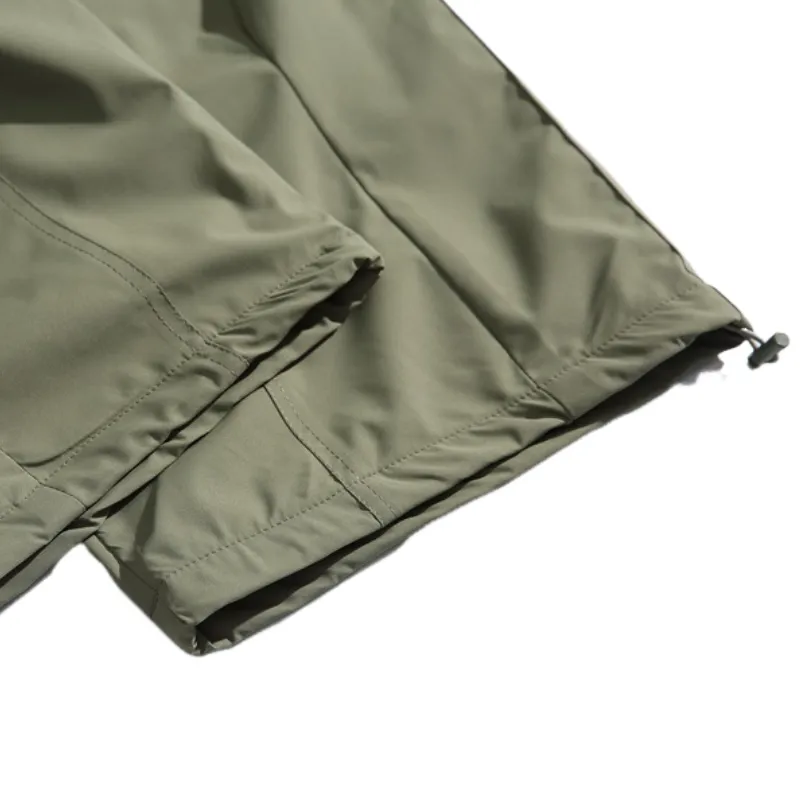 Casual Loose Blended Synthetic Fabrics Cargo Pants-9