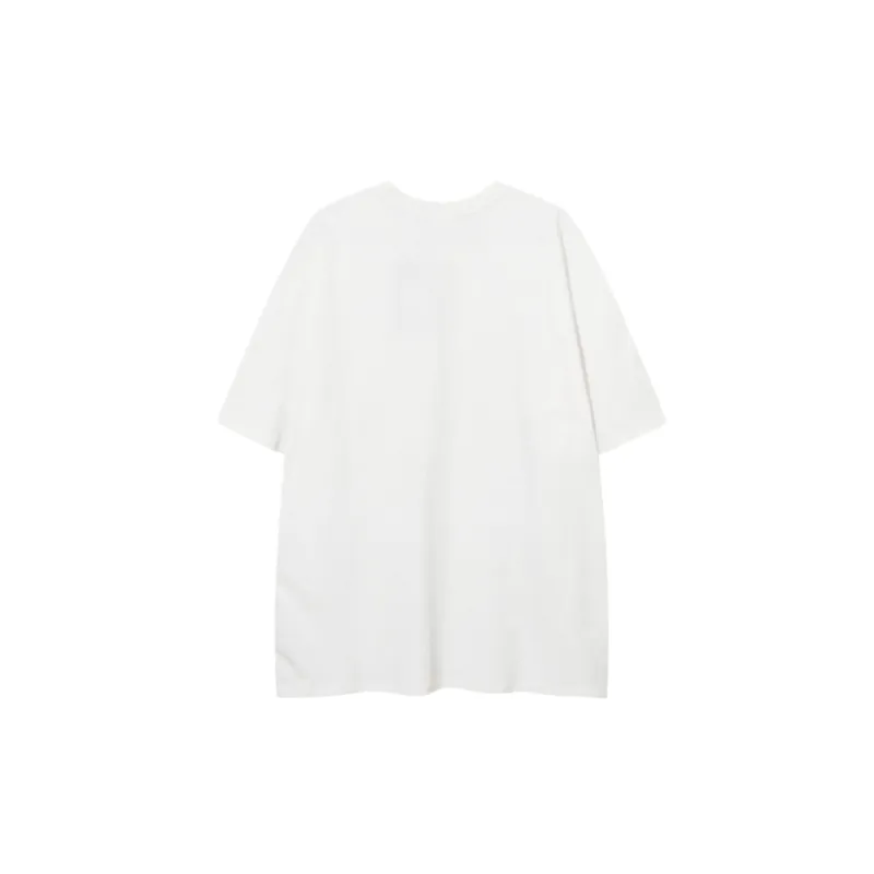 Retro Letter 100% Cotton T Shirt-1