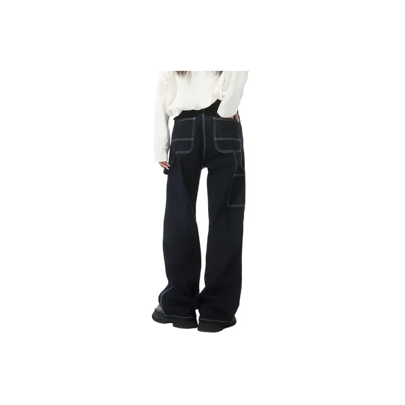 Fashionable Straight Leg Jeans Unisex-4