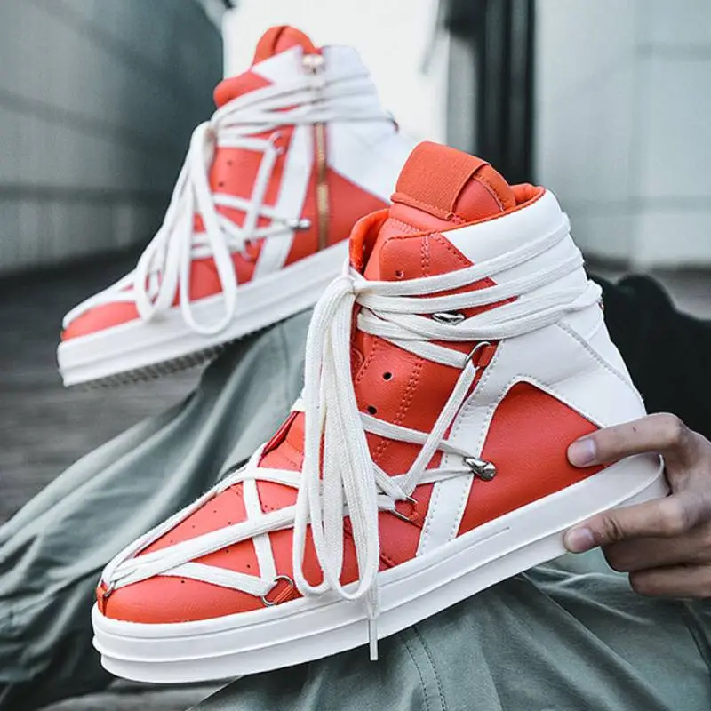 Sporty Lace Up Skateboarding Shoes-7