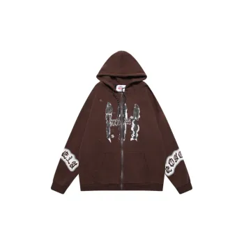 Retro Subculture Figure Cardigan Zipper Jacket