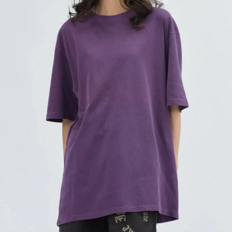 Retro Washed Combed Cotton T Shirt Unisex-5