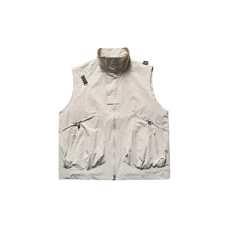 Loose Plain Polyester Vest-1