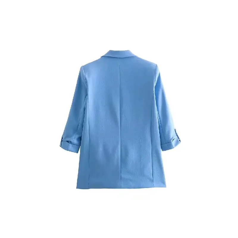 Retro Casual Polyester Business Suit Women-9