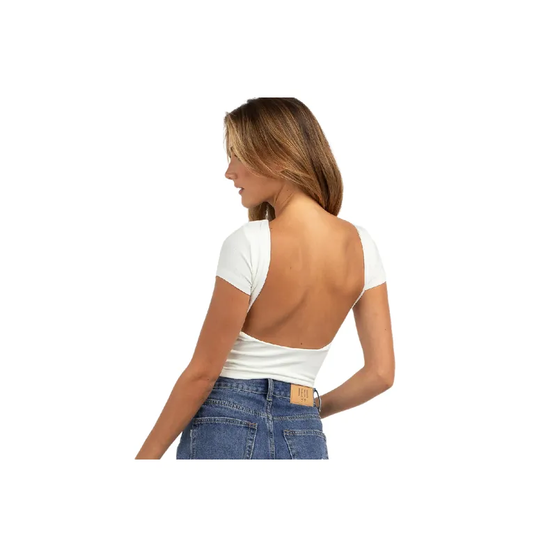 Sexy Plain Polyester T Shirt Women-3