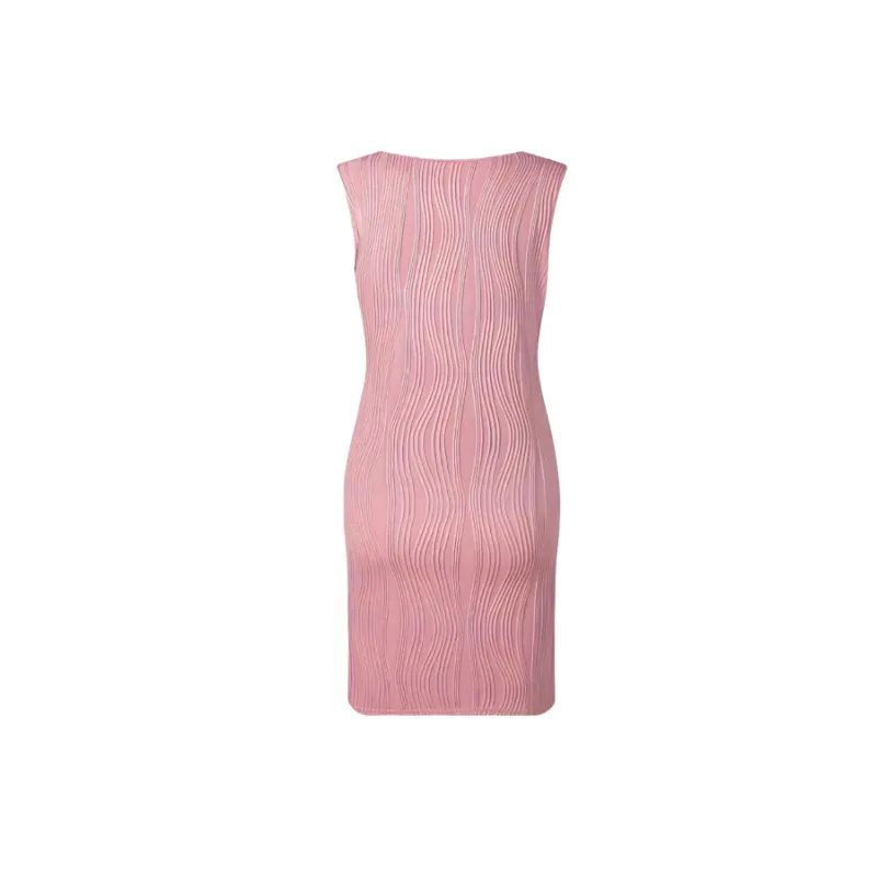 Simple Plain Polyester Dress Women-7