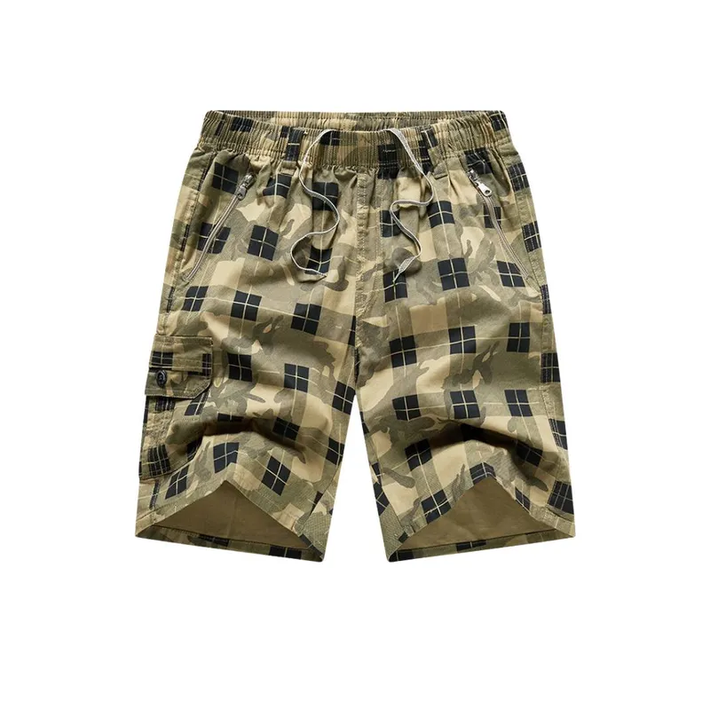 Loose Casual Camouflage Plaid Printed Large Pants-8