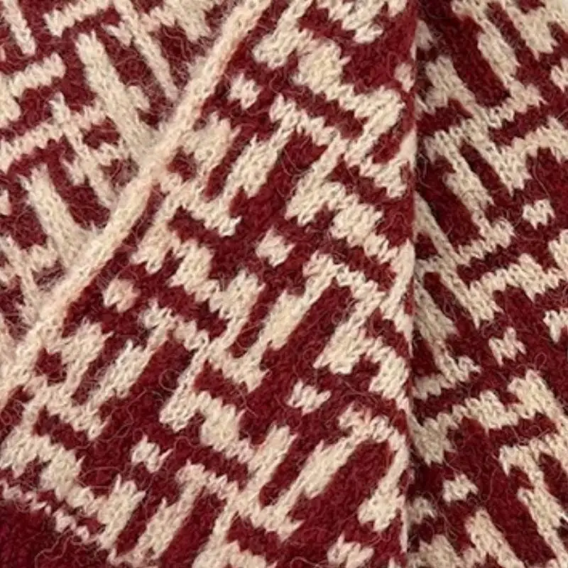 Retro Warm Knit Scarf-7