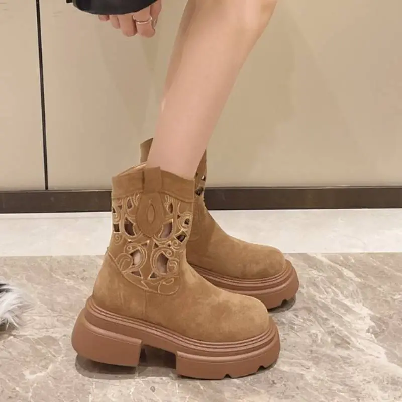 Denim Fashion Ankle Boots-5