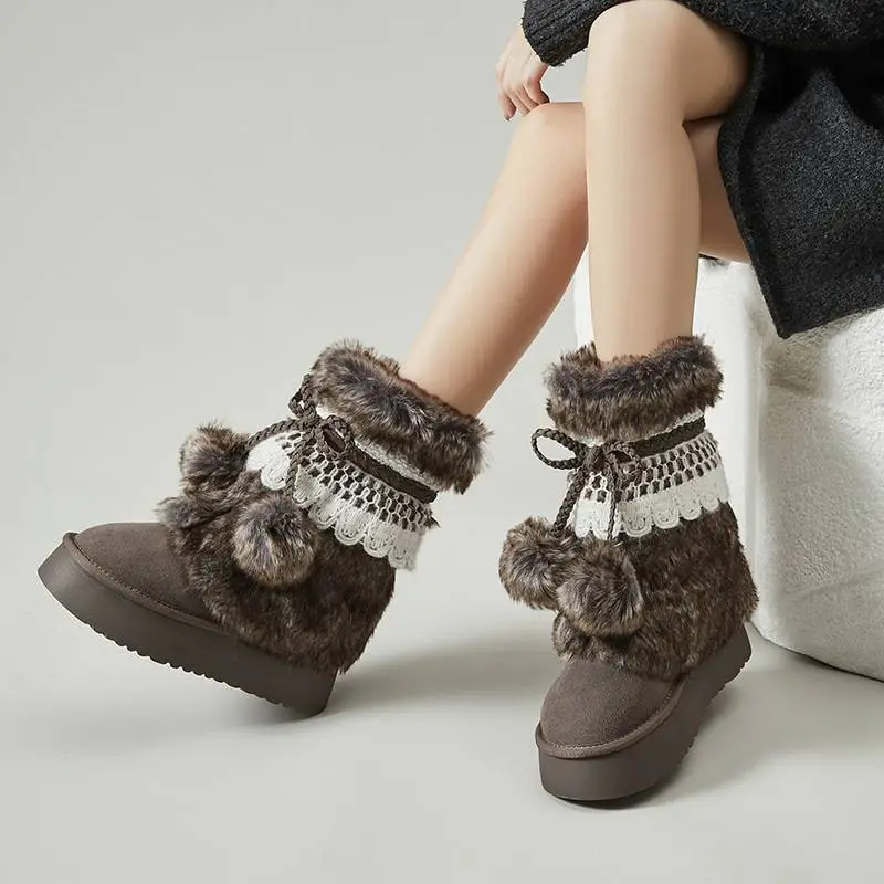 Vintage Warm Snow Boots-8