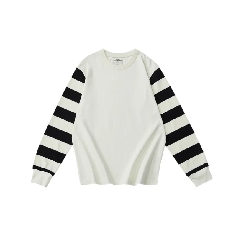 Casual Striped Cotton T Shirt-0