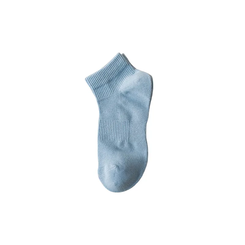 Fashionable Plain 100% Cotton Socks-4