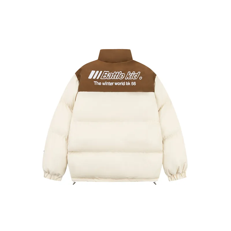 Basics Plain Blended Synthetic Fabrics Quilted Jacket-5