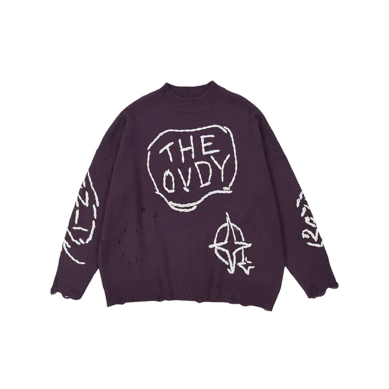 Ripped Loose Sweater-0