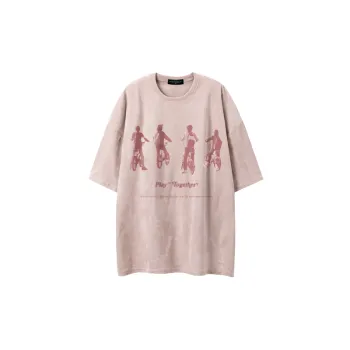 Gray Short Sleeve Retro Niche Cotton Half Sleeve T shirt