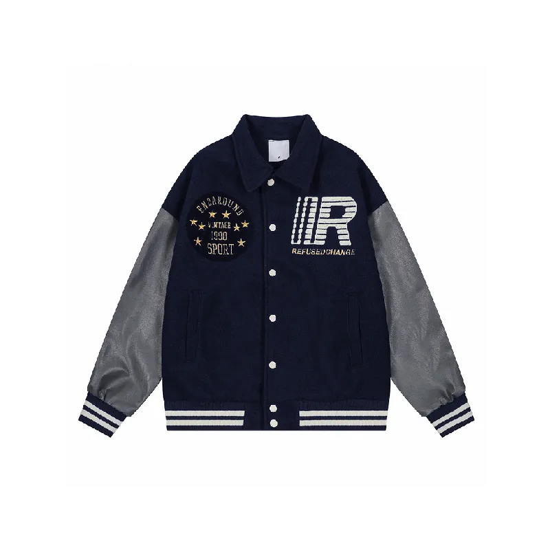Fashionable Loose Baseball Jersey-4