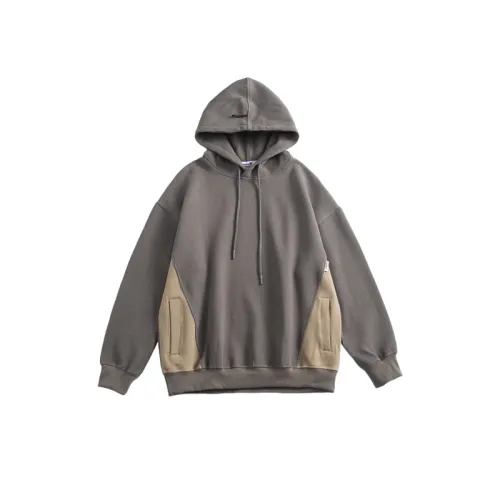 Cityboy Thickened Waffled Color Contrast Stitching Casual Hooded Sweatshirt