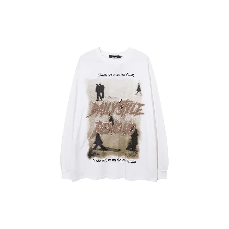 Street Loose Cotton Blended Fabric Sweatshirt-0