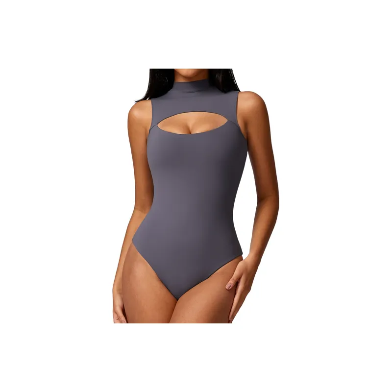 Simple Casual Bodysuit Women-6