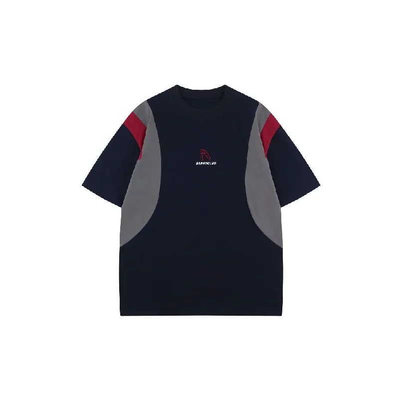 Casual Contrast Color Cotton T Shirt Unisex-2
