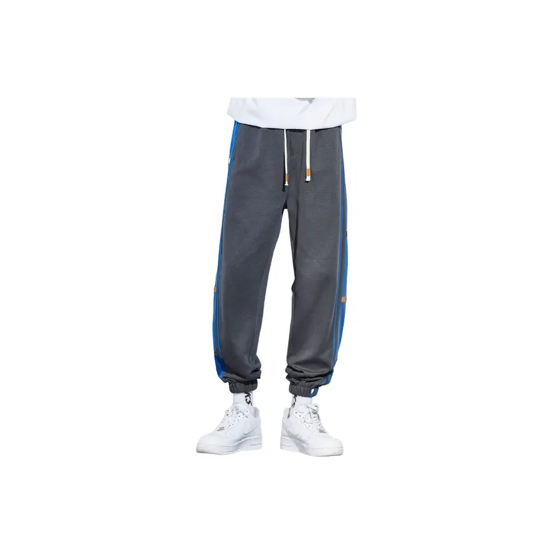 Plus Size Sports Foot binding Fashionable Color Matching Casual Pants-0