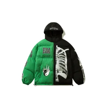 Fashion Brand Street Fashion Contrast Color Large Cotton padded Jacket