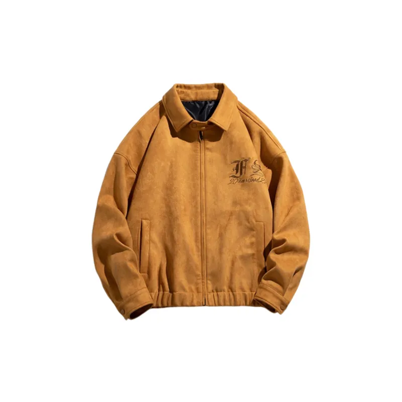 Retro Letter Lapel Street Loose Comfortable Casual Jacket