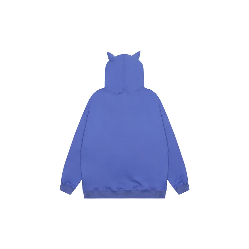 Trendy Demon Horn Masked Zipper Hooded Sweatshirt-7