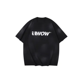 Tie dye Burst Printed Letter Loose Crewneck T shirt