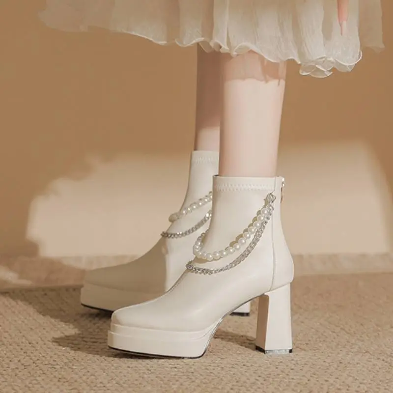 Funky Pearls High Heels-6