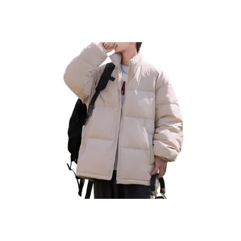 Warming Loose White Duck Down Jacket-8