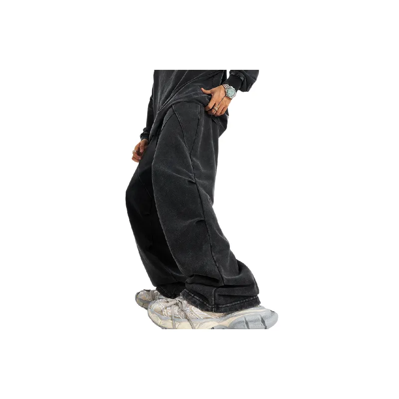 Street Washed Cotton Sports Pants-11