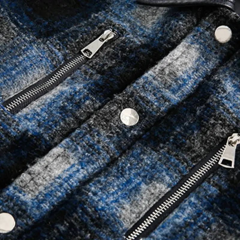 Retro Contrast Color Polyester Quilted Jacket-4