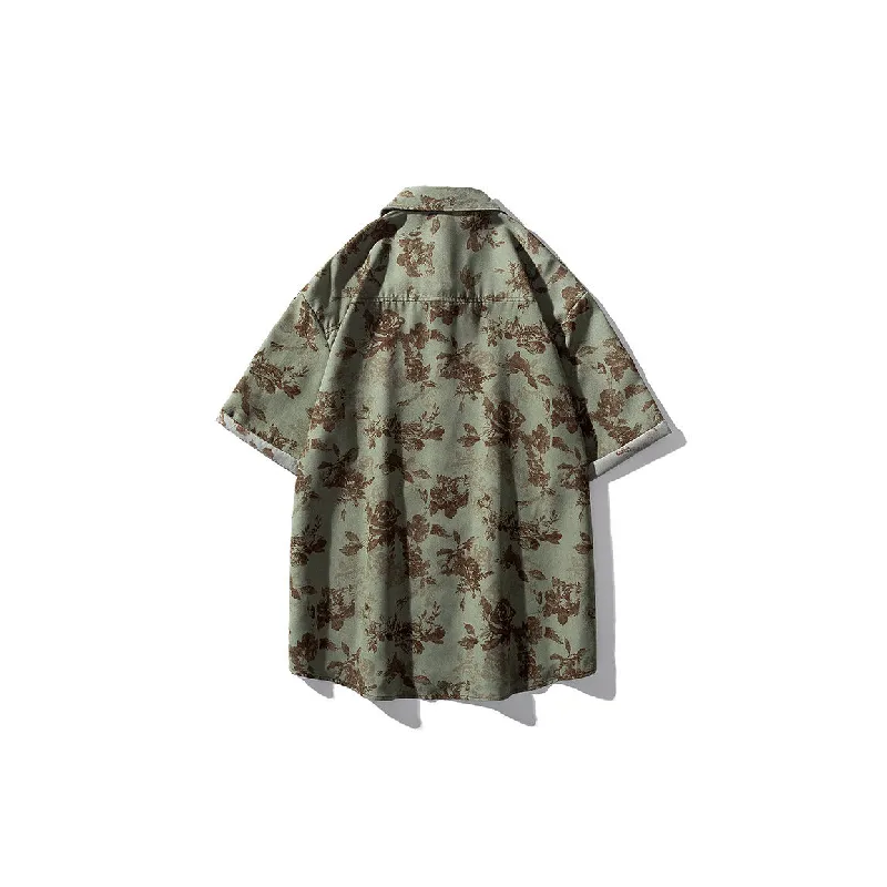 Casual Loose Blended Synthetic Fabrics Shirt Suit-9