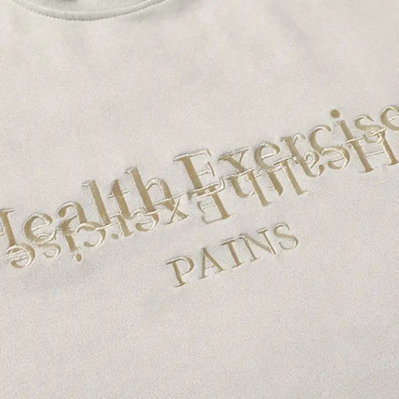 Plain Letter Polyester T Shirt-6