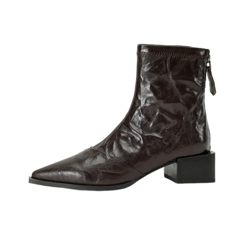 Elegant Zipper Ankle Boots-0