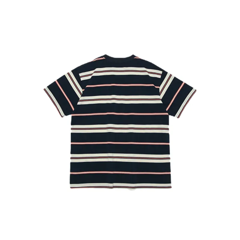 Vintage Contrast Striped T Shirt-1