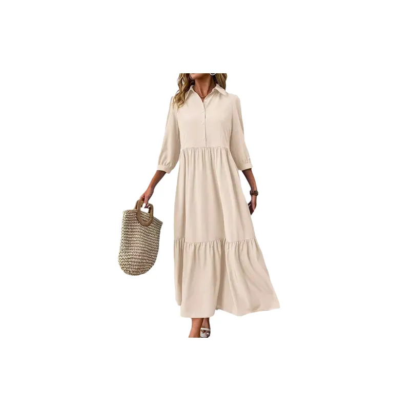 Loose Casual Long Sleeved Dress-4