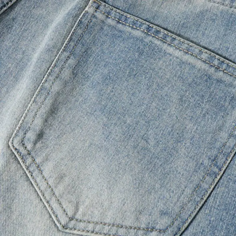 Simple Casual Washed Jeans-5