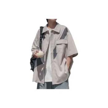 Design Sense Splicing Short Sleeved Shirt