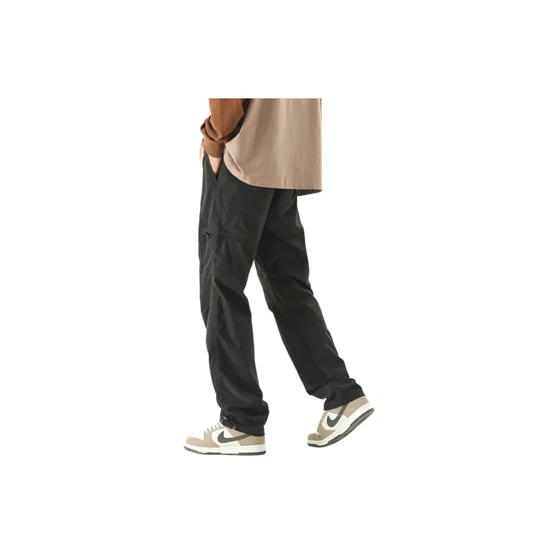 Casual Loose Blended Synthetic Fabrics Cargo Pants-1