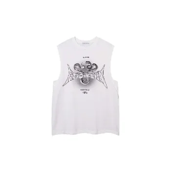Simple Loose Cotton Blended Fabric Vest