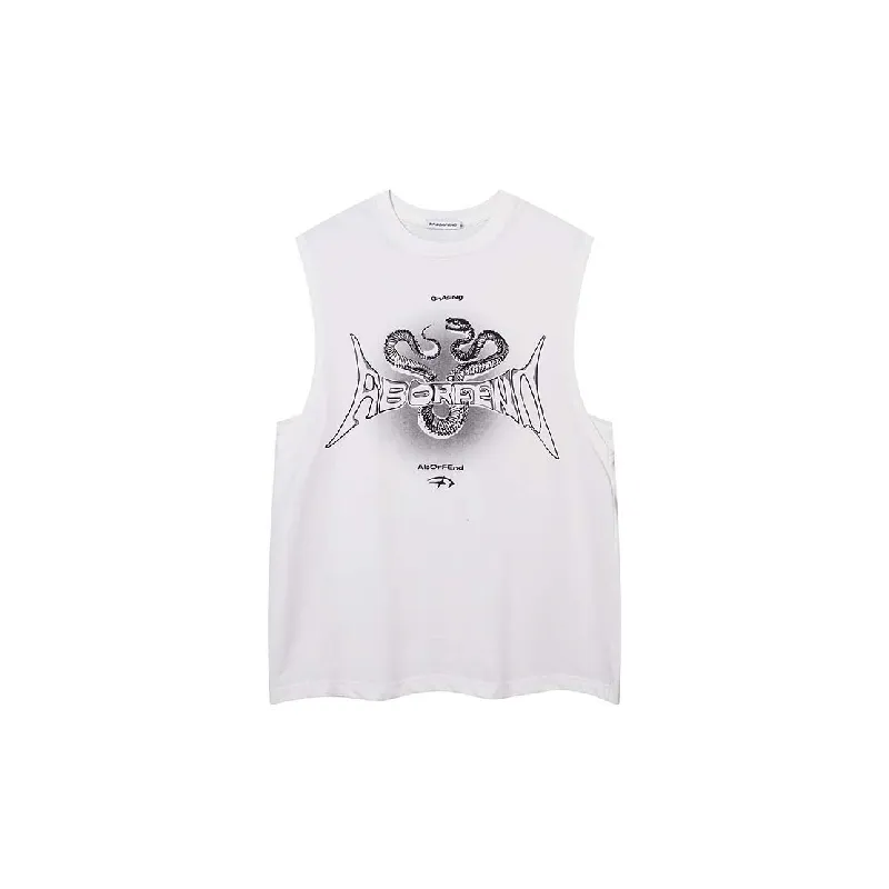 Simple Loose Cotton Blended Fabric Vest-2
