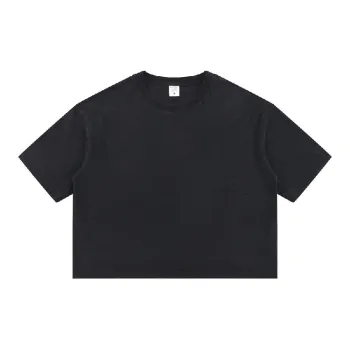 Retro Plain Combed Cotton T Shirt