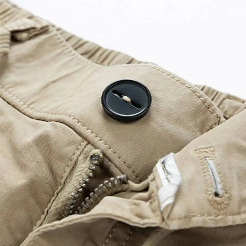 Trendy Washed Berber Fleece Cargo Shorts-6
