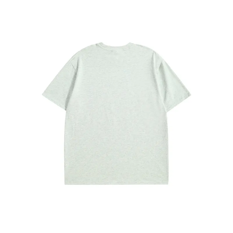 Retro Cross Letter Print Short sleeved T shirt-7