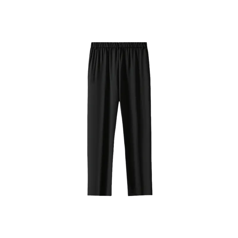 Basics Loose Polyester Casual Pants-1