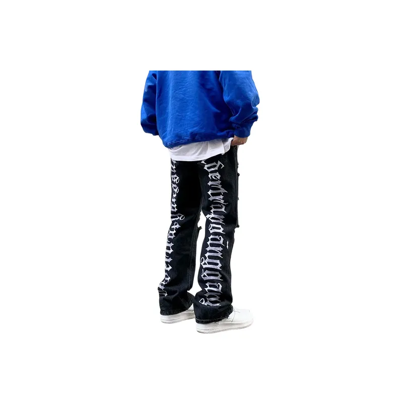 Street Embroidered Jeans-1